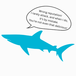 Sharks only cause about ~5–10 deaths/year (0.001%)